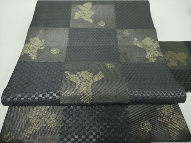 平和屋着物●九寸名古屋帯　童子遊び　鈴乃屋扱い　正絹　逸品　未使用　DAAX4800ps