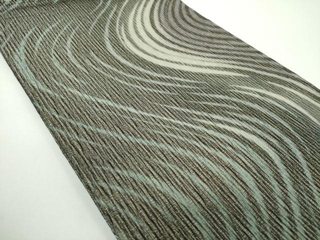 平和屋着物○全通柄袋帯 流水文 金糸 正絹 逸品 DAAX4832ps