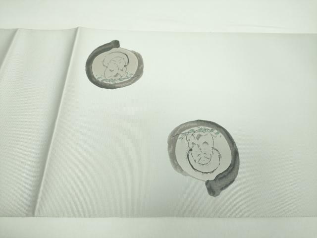 平和屋着物○小森文雄の世界 太鼓柄袋帯 心 正絹 逸品 DAAX4880ps