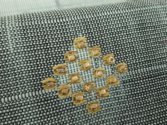 平和屋着物○八寸名古屋帯 ビーズ 菱間道 正絹 逸品 DAAX4926ps