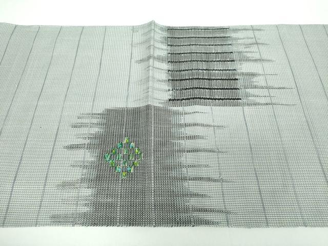 平和屋着物○八寸名古屋帯 ビーズ 菱間道 正絹 逸品 DAAX4926ps