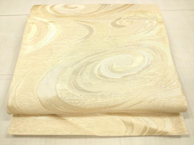 平和屋着物＊夏物　六通柄袋帯　流水文　金銀糸　正絹　逸品　DAAX5523cm