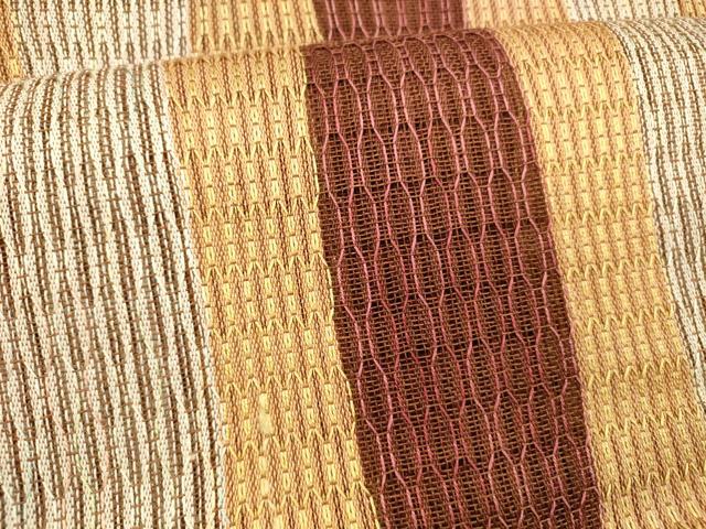 平和屋着物＊夏物　八寸名古屋帯　間道　正絹　逸品　DAAX5527cm 平和屋着物○八寸名古屋帯 有栖川裂 大阪有香製 金糸 正絹 逸品