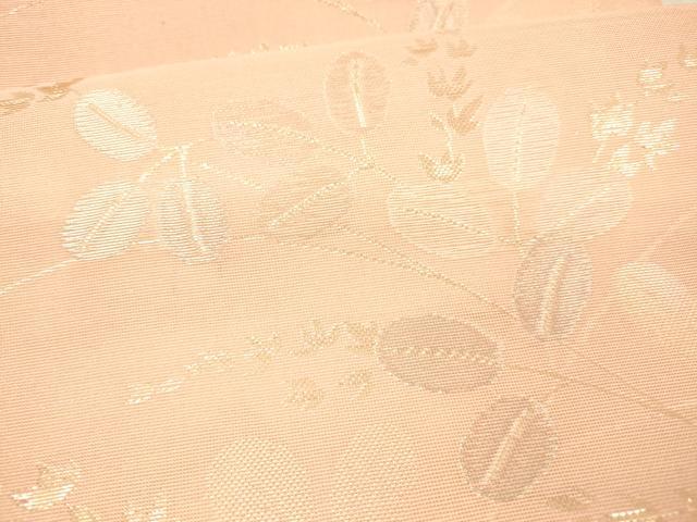 平和屋着物＊夏物 六通柄袋帯 草葉文 金銀糸 正絹 逸品 DAAX5537cm