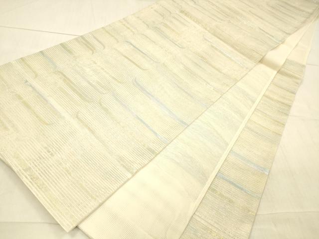 平和屋着物＊夏物 六通柄袋帯 抽象文様 金銀糸 正絹 逸品 DAAX5545cm