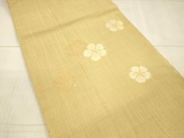 平和屋着物＊夏物　八寸名古屋帯　舞花文　正絹　逸品　DAAX5566cm 平和屋着物＊夏物 八寸名古屋帯 舞花文 正絹 逸品 DAAX5566cm