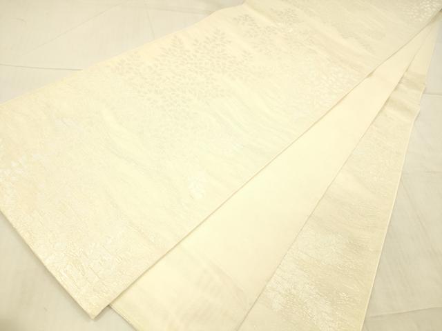 平和屋着物＊夏物　六通柄袋帯　枝葉文　銀糸　正絹　逸品　DAAX5579cm_4