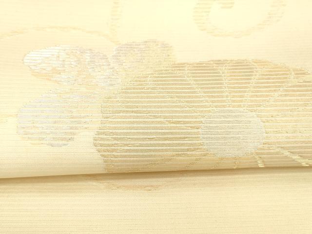 平和屋着物＊夏物 太鼓柄袋帯 花唐草文 金銀糸 正絹 逸品 DAAX5584cm