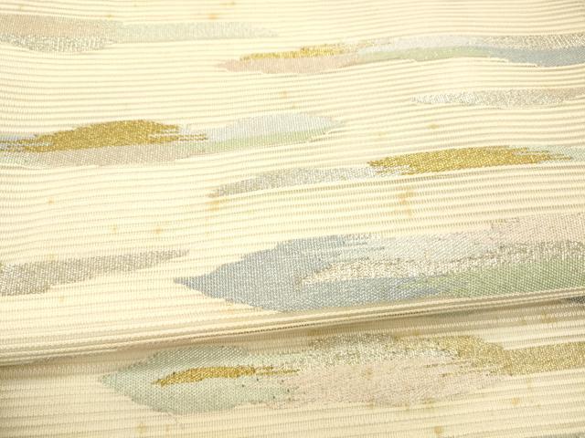 平和屋着物＊夏物 太鼓柄袋帯 すくい織 雪芝文 金糸 正絹 逸品