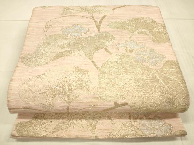 平和屋着物＊夏物　西陣　川島織物　六通柄袋帯　草花文　金銀糸　正絹　逸品　DAAX5598cm