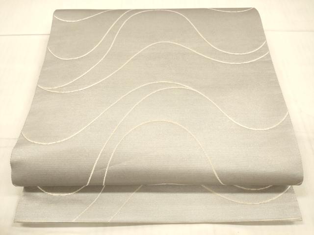 平和屋着物●西陣織　陰山織物謹製　箔屋清兵衛　六通柄袋帯　流水文　引箔　正絹　逸品　DAAX5610cm