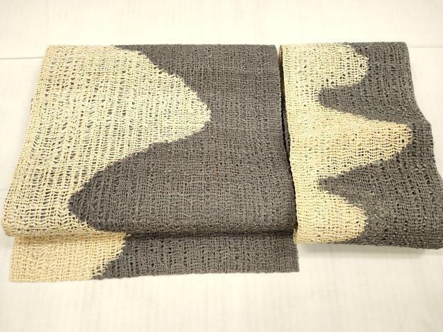 平和屋着物＊夏物　つけ帯　抽象文様　三越扱い　正絹　逸品　DAAX5706cm