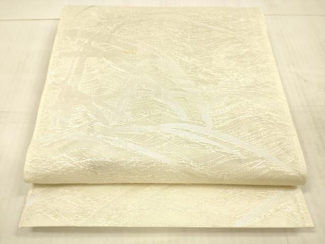 平和屋着物＊夏物　全通柄袋帯　流水籬文　銀糸　正絹　逸品　DAAX5721cm