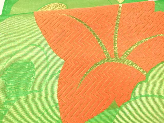 平和屋着物＊夏物 六通柄 本袋帯 唐織 竜田川 金糸 正絹 逸品