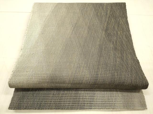 平和屋着物●八寸名古屋帯　組織　抽象文様　金糸　正絹　逸品　DAAX5797cm