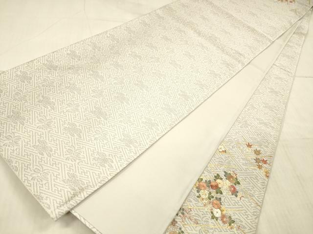 平和屋着物●太鼓柄袋帯　刺繍　草花文　金彩　正絹　逸品　DAAX5822cm 平和屋着物○太鼓柄袋帯 刺繍 草花文 金彩 正絹 逸品 DAAX5822cm