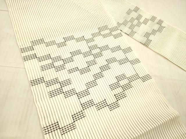 平和屋着物＊夏物 八寸名古屋帯 抽象文様 正絹 逸品 DAAX5923cm 名古屋帯