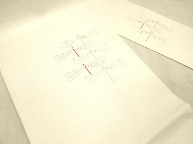 平和屋着物＊夏物　絽塩瀬　九寸名古屋帯　駒刺繍　総刺繍　蜻蛉　正絹　逸品　DAAX5926cm_1