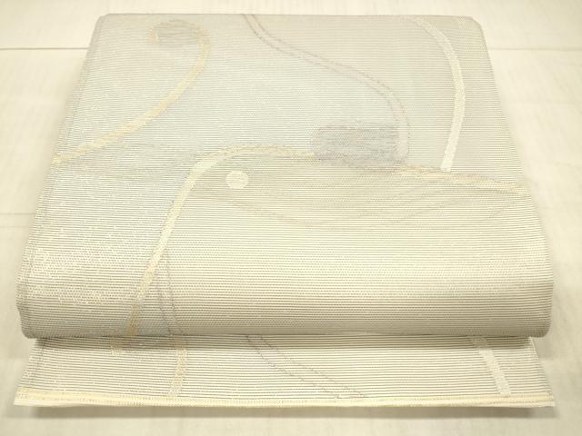 平和屋着物＊夏物　六通柄袋帯　オヴジェ　金銀糸　正絹　逸品　DAAX5928cm