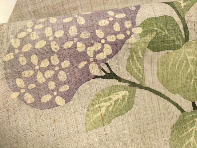 平和屋着物＊夏物 九寸名古屋帯 紫陽花 麻 逸品 DAAX5937cm