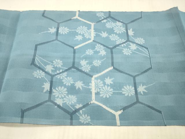 平和屋着物＊夏物 八寸名古屋帯 亀甲草花文 DAAX5951cm 名古屋帯