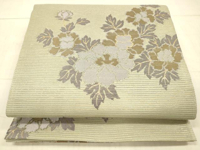 平和屋着物＊夏物　六通柄　京袋帯　草花文　金銀糸　DAAX5960cm