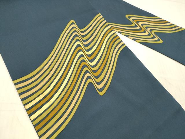 平和屋着物●九寸名古屋帯　流水文　金彩　松坂屋扱い　染織名作展　正絹　逸品　DAAX5993cm 平和屋着物○九寸名古屋帯 流水文 金彩 松坂屋扱い 染織名作展