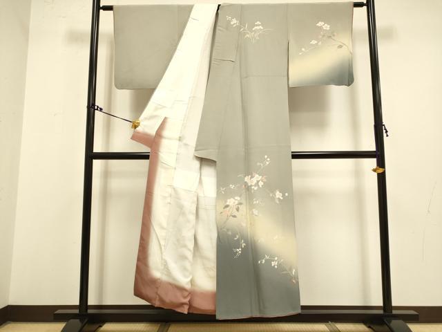 平和屋着物○京加賀友禅 百貫石峰 訪問着 枝花文