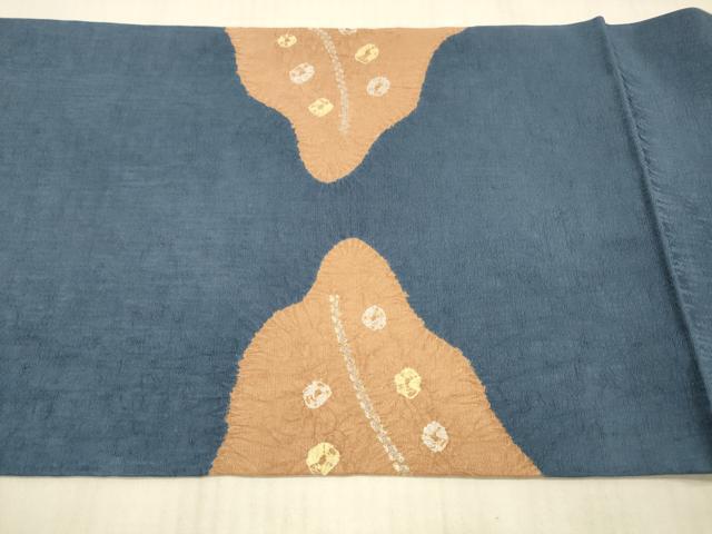 平和屋着物○九寸開き名古屋帯 総絞り 抽象文様 正絹 逸品 DAAX8539cm