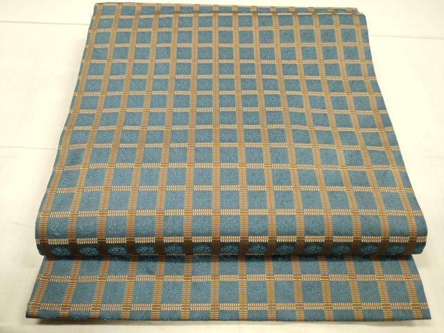 平和屋着物●九寸開き名古屋帯　吉野間道　正絹　逸品　DAAX8540cm