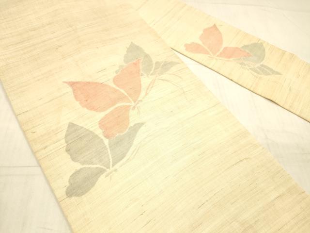 平和屋着物＊夏物　九寸名古屋帯　舞葉文　銀糸　DAAX8608cm 平和屋着物＊夏物 九寸名古屋帯 舞葉文 銀糸 DAAX8608cm 【公式通販】