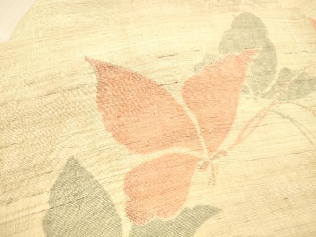 平和屋着物＊夏物　九寸名古屋帯　舞葉文　銀糸　DAAX8608cm 平和屋着物＊夏物 九寸名古屋帯 舞葉文 銀糸 DAAX8608cm 【公式通販】