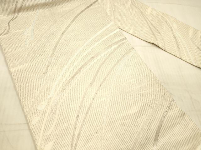 平和屋着物＊夏物 九寸名古屋帯 抽象文様 銀糸 正絹 逸品 DAAX8617cm