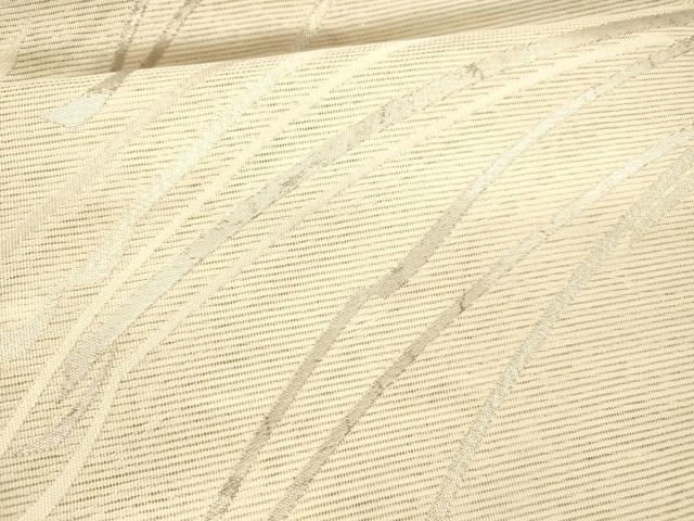 平和屋着物＊夏物　九寸名古屋帯　抽象文様　銀糸　正絹　逸品　DAAX8617cm 平和屋着物＊夏物 九寸名古屋帯 抽象文様 銀糸 正絹 逸品 DAAX8617cm