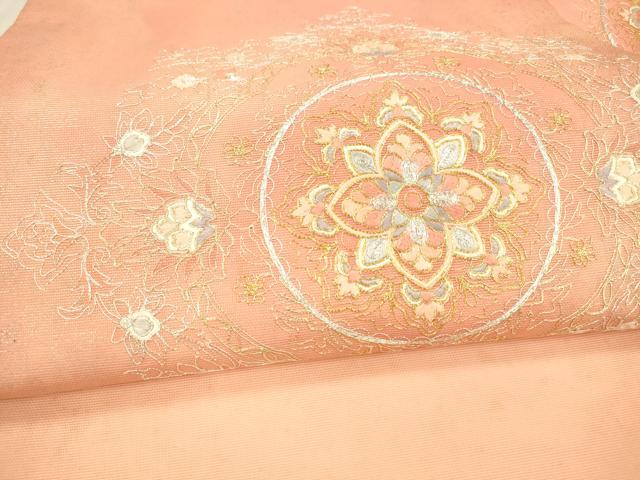 平和屋着物＊夏物 西陣 九寸名古屋帯 総刺繍 正倉院花