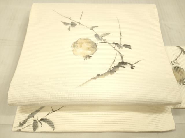 平和屋着物＊夏物　英王室献上友禅作家　木下勝功　九寸名古屋帯　手描き　成り物　正絹　逸品　DAAX8669cm