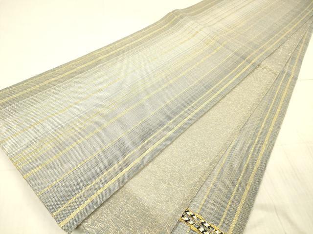 平和屋着物○スリーシーズン 春夏秋 太鼓柄袋帯 横段文 金糸