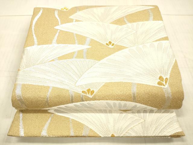 平和屋着物○六通柄袋帯 華飾 金銀糸 正絹 逸品 DAAX8715cm｜