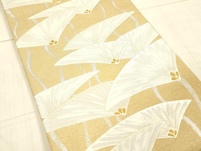 平和屋着物○六通柄袋帯 華飾 金銀糸 正絹 逸品 DAAX8715cm｜