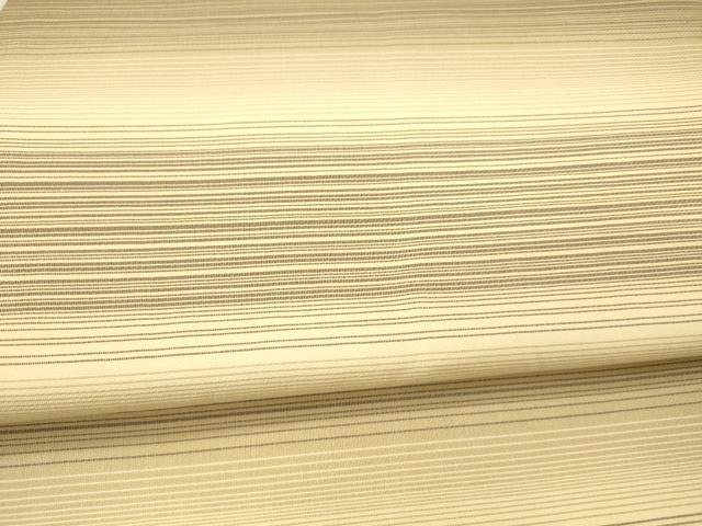 平和屋着物○両面 全通柄袋帯 横段文 金糸 正絹 逸品 DAAX8738cm