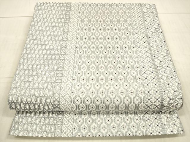 平和屋着物●本場筑前博多織　八寸名古屋帯　花間道　正絹　逸品　DAAX8833cm