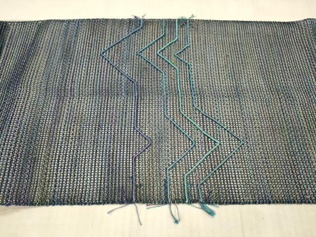 平和屋着物＊夏物 八寸名古屋帯 抽象文様 正絹 逸品 DAAX8969cm