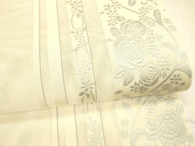 平和屋着物＊夏物 全通柄 京袋帯 唐織 草花間道 DAAX8974cm