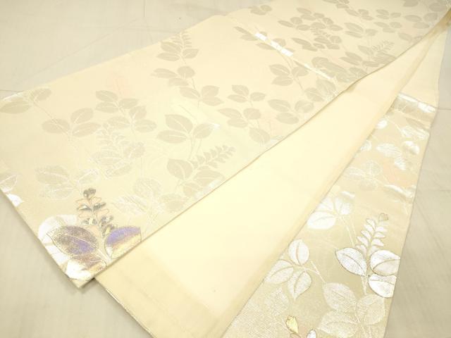 平和屋着物＊夏物　六通柄袋帯　草葉文　金銀彩　正絹　逸品　DAAX8983cm 平和屋着物＊夏物 六通柄袋帯 草葉文 金銀彩 正絹 逸品 DAAX8983cm