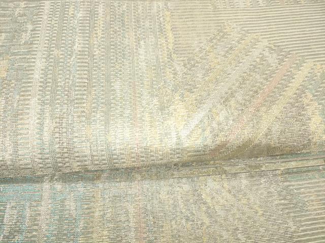 平和屋着物＊夏物　六通柄袋帯　抽象文様　金銀糸　正絹　逸品　DAAX8997cm 平和屋着物＊夏物 六通柄袋帯 唐織 抽象文様 金銀糸 正絹 逸品