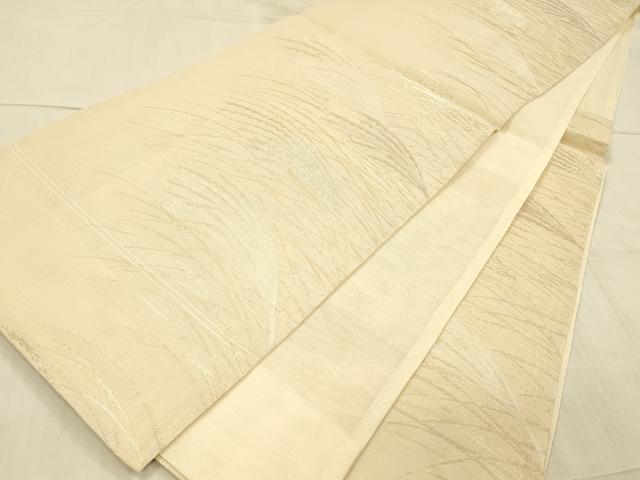 平和屋着物＊夏物　六通柄袋帯　草葉文　金銀糸　正絹　逸品　DAAX8999cm_4