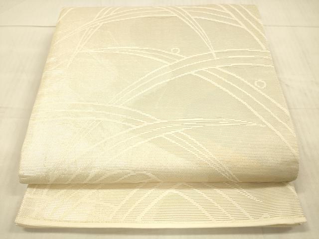 平和屋着物＊夏物　六通柄袋帯　露草文　金銀糸　正絹　逸品　DAAX9000cm