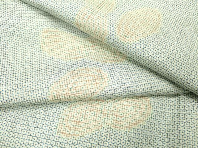平和屋着物●本場大島紬　100亀甲　総詰め　幾何学文様　正絹　逸品　DAAX9891fe