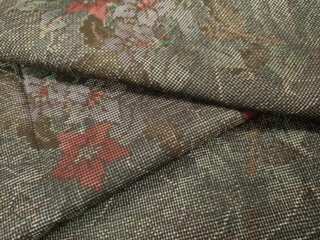 平和屋着物●本場大島紬　9マルキ　流水枝花文　正絹　逸品　DAAX9892fe