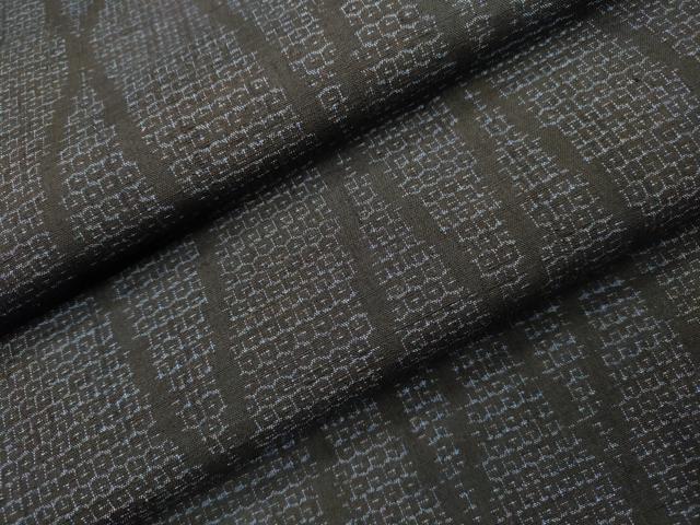 平和屋着物●結城紬　80亀甲　網目文　やまと誂製　正絹　逸品　未使用　DAAX9917fe